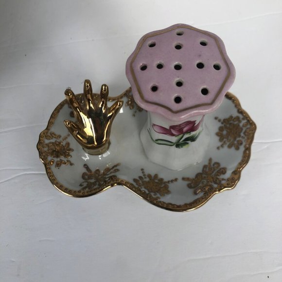 Victorian Hat Pin holder, Ring Tray Antique Victorian Dresser Decor Vanity Decor - Picture 3 of 6